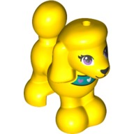 LEGO Minifigure Accessory Yellow Dog, Friends, Poodle