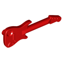 LEGO Minifigure Accessory Red Electric Guitar