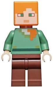 LEGO Minecraft Alex Brown Legs Minifigure from 21128