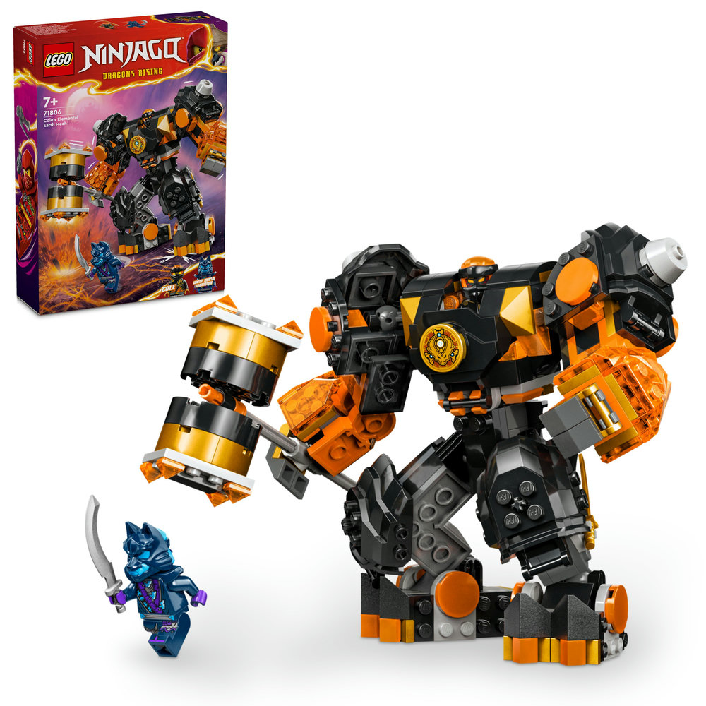 LEGO NINJAGO Cole’s Elemental Earth Mech Toy 71806