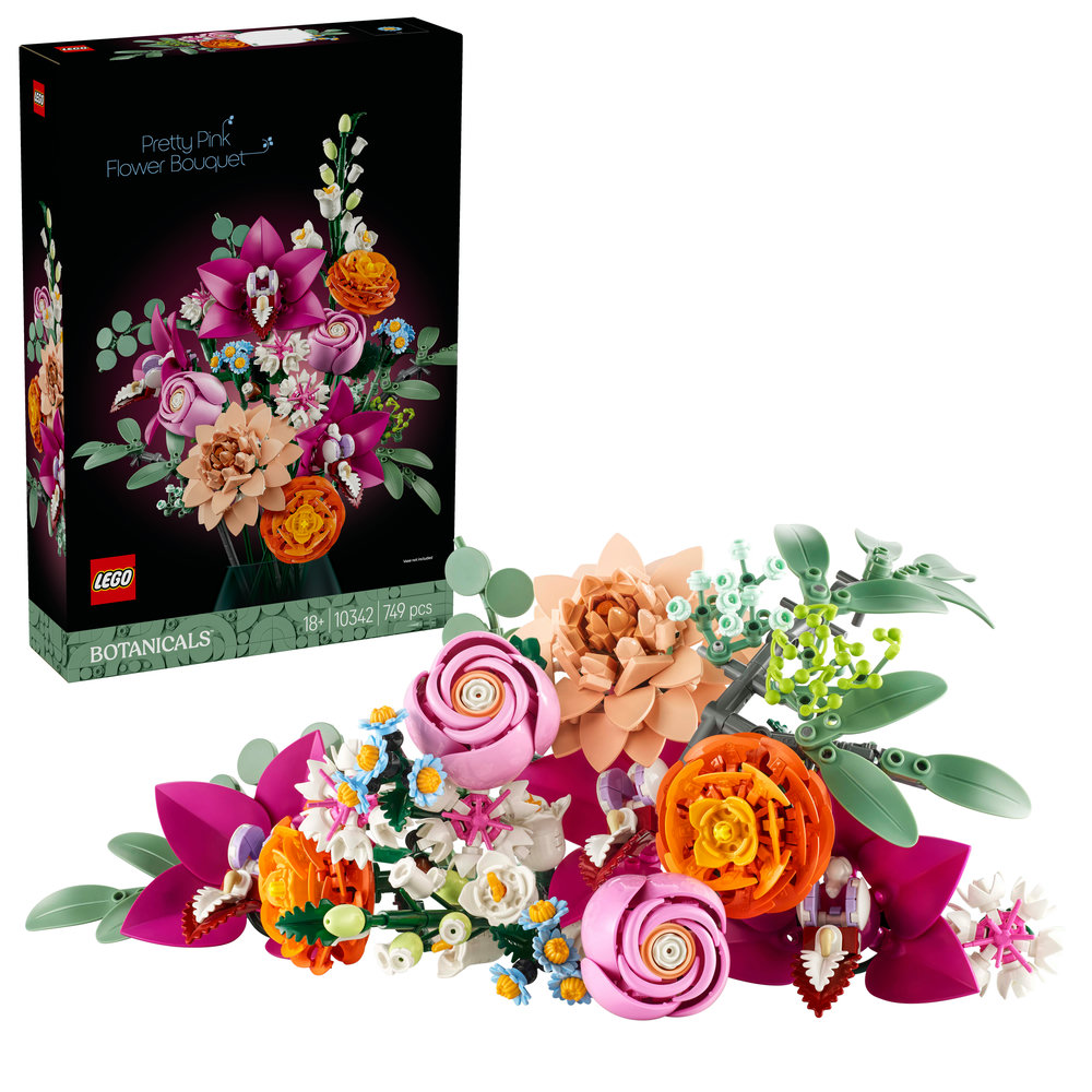 LEGO Botanicals Pretty Pink Flower Bouquet Floral Decor 10342