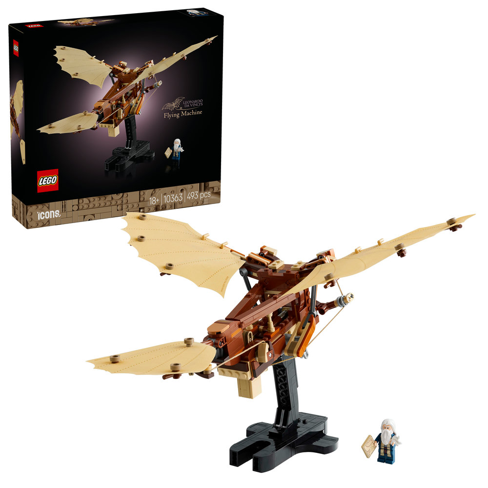 LEGO Icons Leonardo da Vinci’s Flying Machine Desk Decor Set for Adults 10363