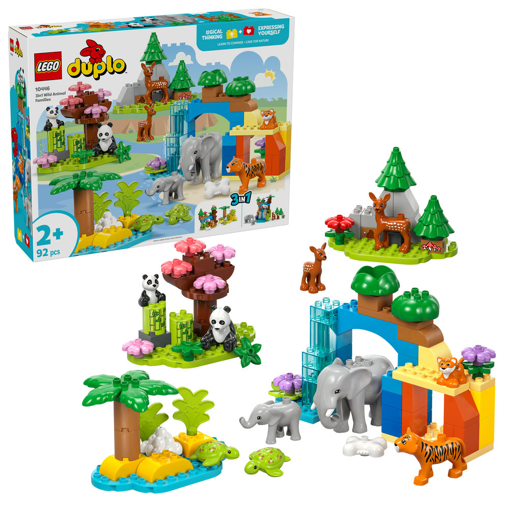 LEGO DUPLO Town 3in1 Wild Animal Families Set Learning Toy 10446