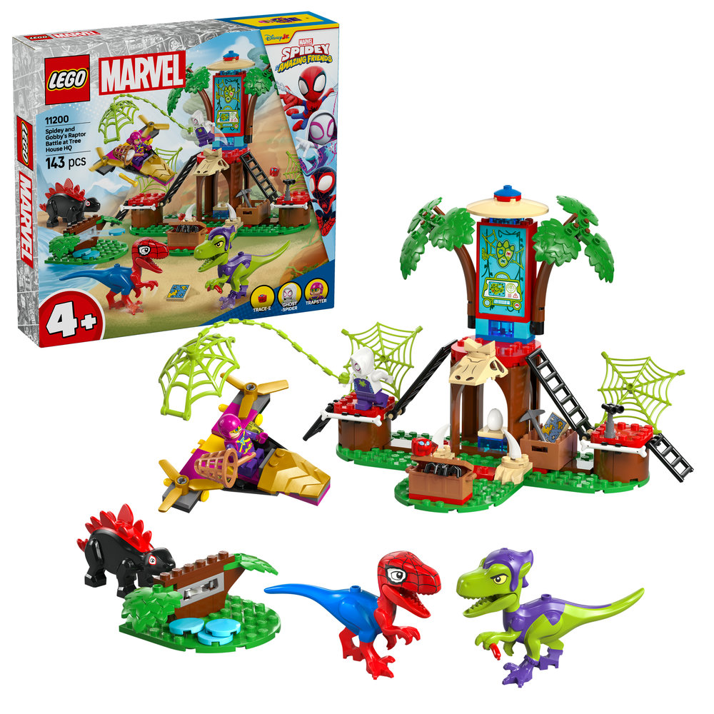 LEGO Marvel Spidey And His Amazing Friends Spidey and Gobby’s Raptor Battle at Tree House HQ 11200