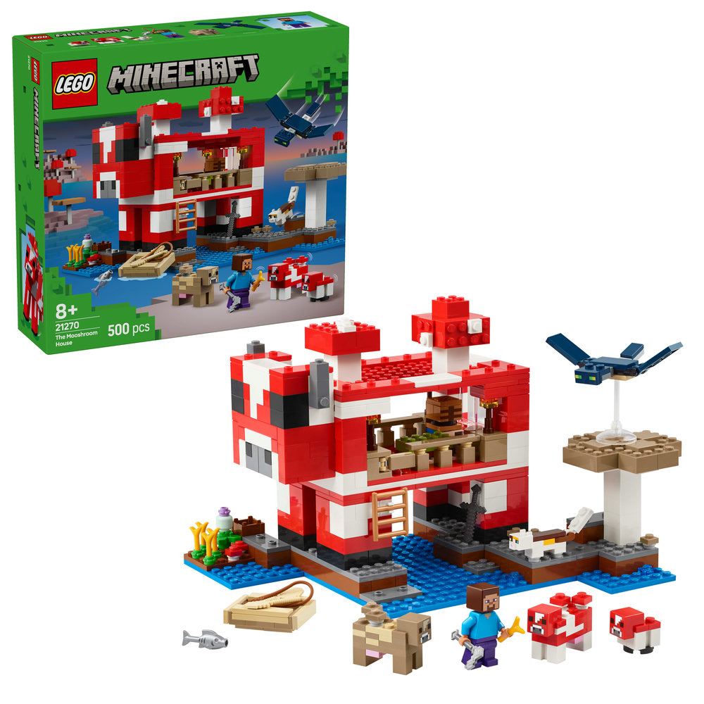 LEGO Minecraft The Mooshroom House Island Gamer Kit Toy for Kids 21270