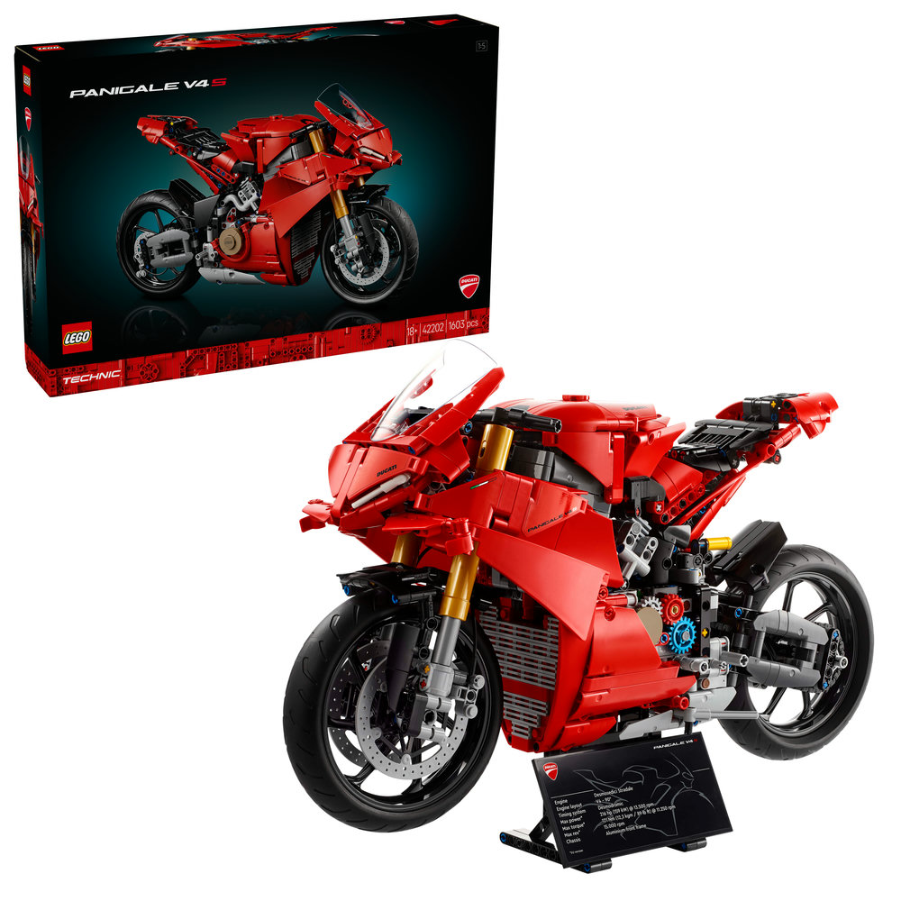 LEGO Technic Ducati Panigale V4 S Motorcycle Model Building Set 42202