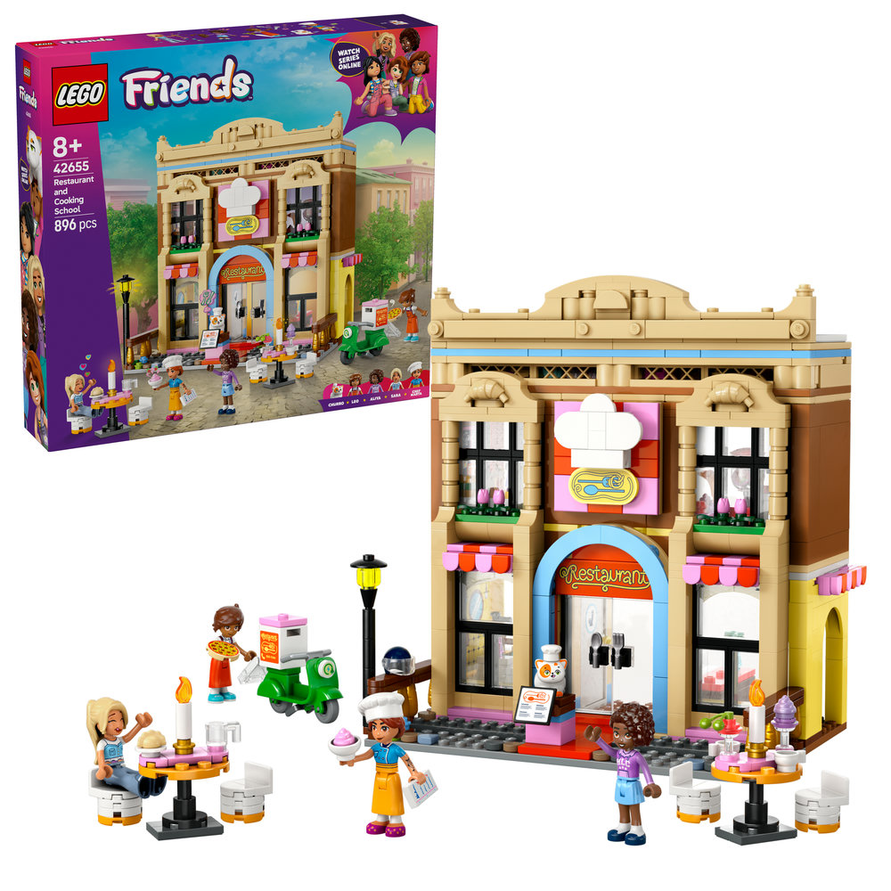LEGO Friends Restaurant and Cooking School Pretend-Play Role-Play Toy 42655