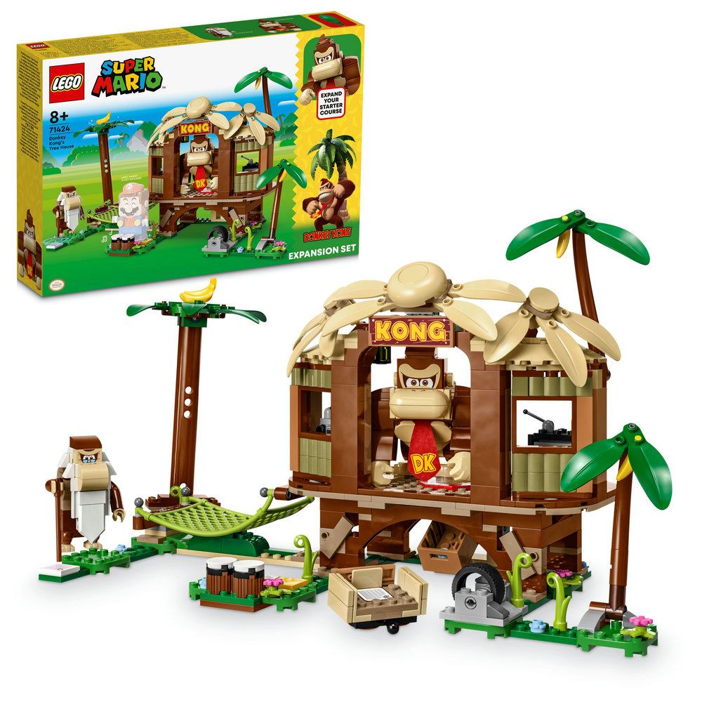 LEGO Super Mario Donkey Kong’s Tree House Expansion Set 71424 Building Toy Set (555 Pieces)