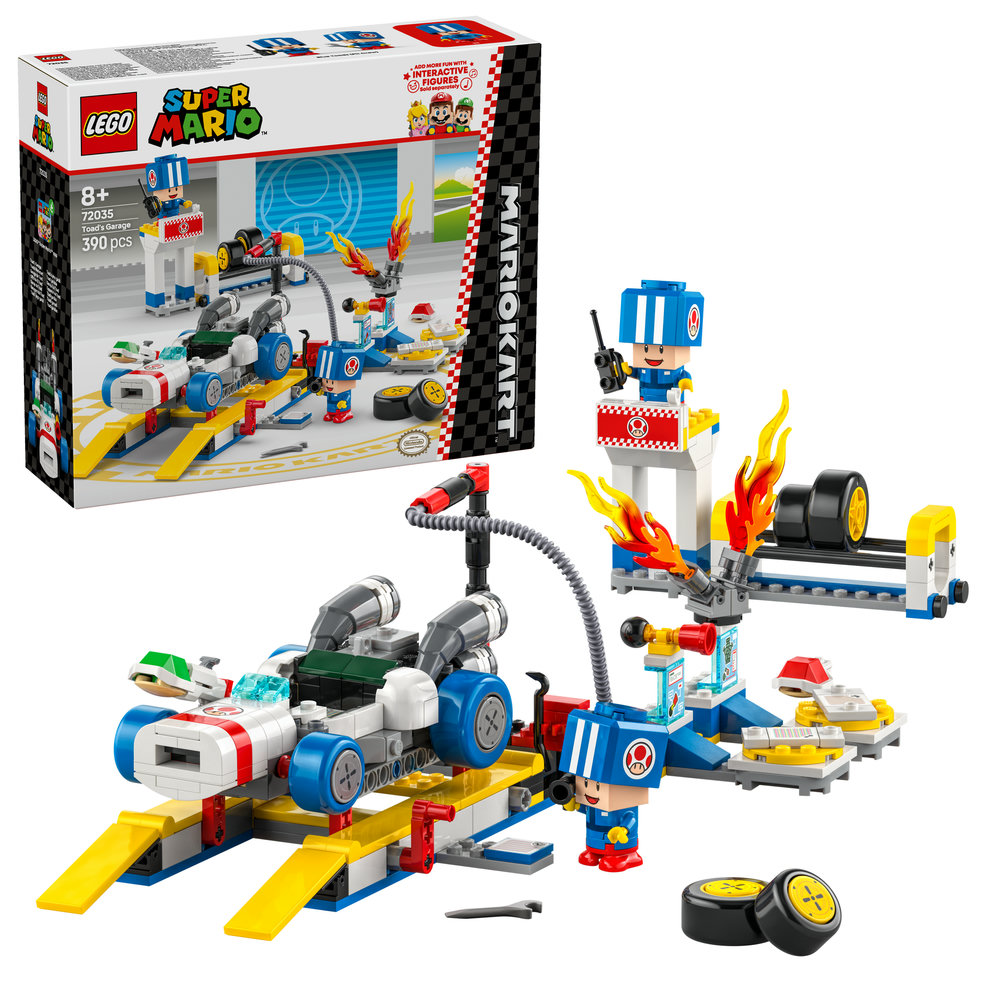 LEGO Super Mario: Mario Kart – Toad’s Garage, Nintendo Character Gift 72035