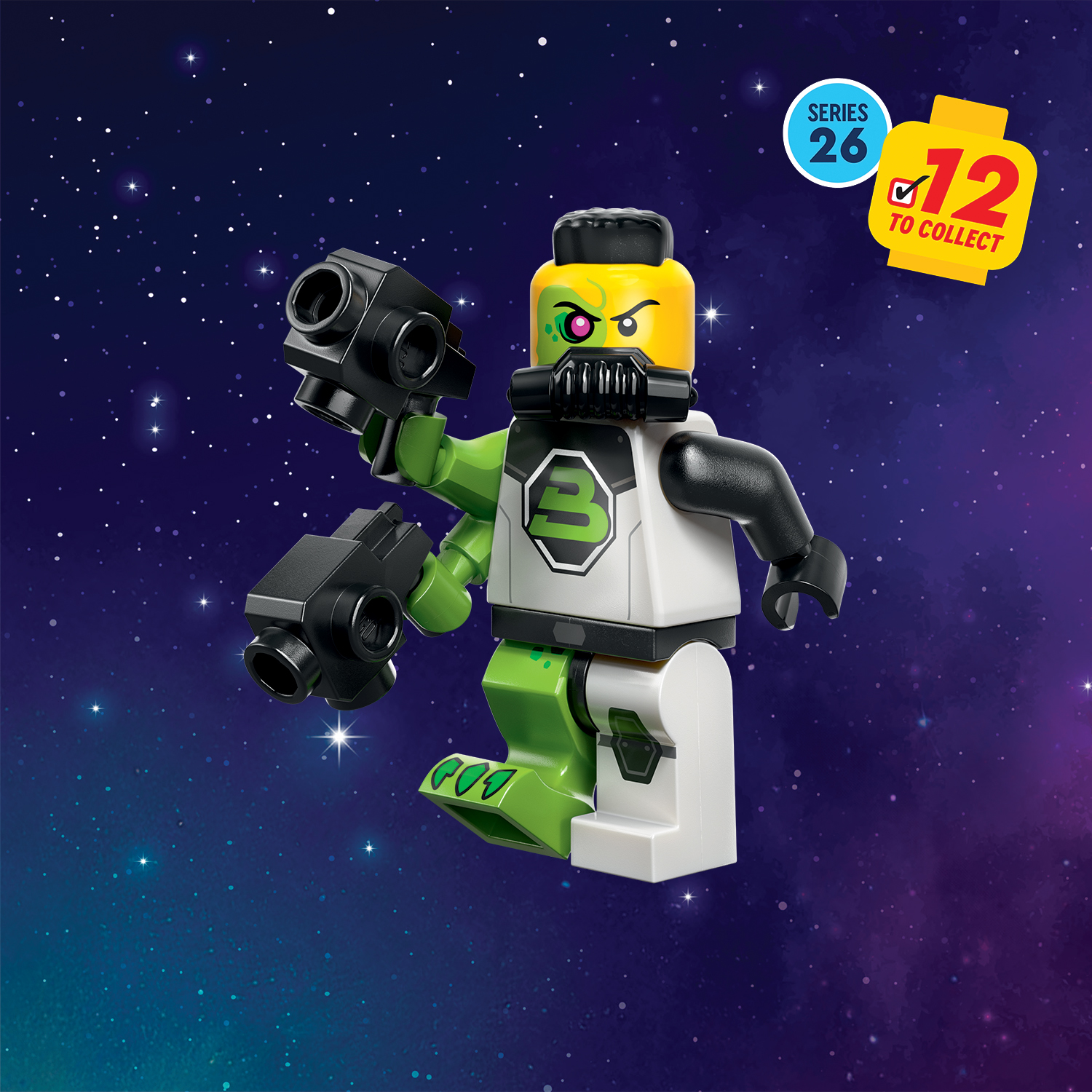 LEGO Minifigures Series 26 Space Series 71046 - Blacktron Mutant - Supplied in Grip Seal Bags Without Boxes #12