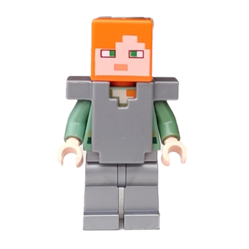 LEGO Minecraft Alex Minifigure with Iron Armour from 21147