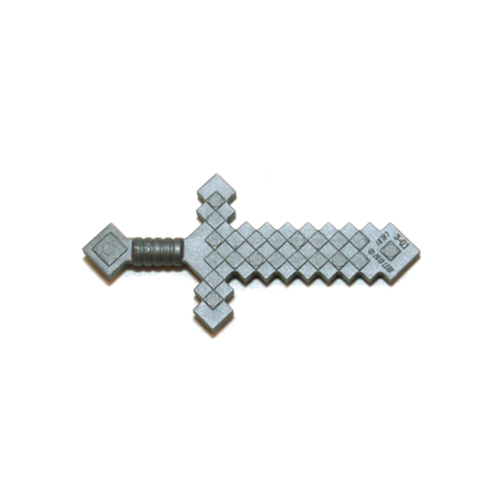 LEGO Accessory Flat Silver Minecraft Iron Minifigure Sword Weapon