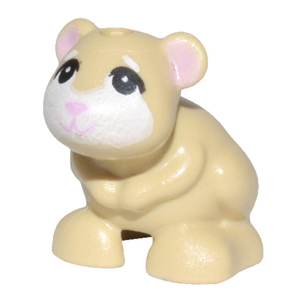 LEGO Animal Friends Tan Hamster Jellybean with White Muzzle and Pink Ears (Small) Minifigure