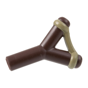 LEGO City Accessory Dark Brown Slingshot with Dark Tan Pattern Minifigure Weapon