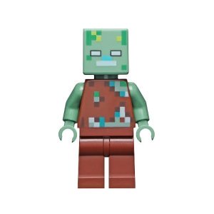 LEGO Minecraft Minifigure Drowned Zombie from 21247