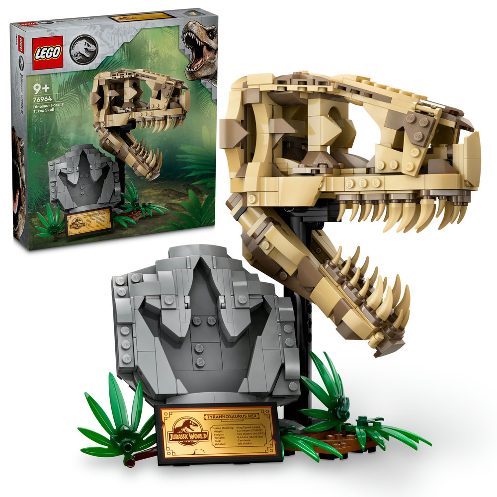 LEGO Jurassic World Dinosaur Fossils: T. rex Skull Set 76964 (577 Pieces)