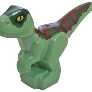 LEGO Animal Sand Green Baby Velociraptor Dinosaur with Red Marking Jurassic World Minifigure from 76945