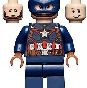 LEGO Marvel Super Heroes Captain America Dark Blue Suit Minifigure from 76189