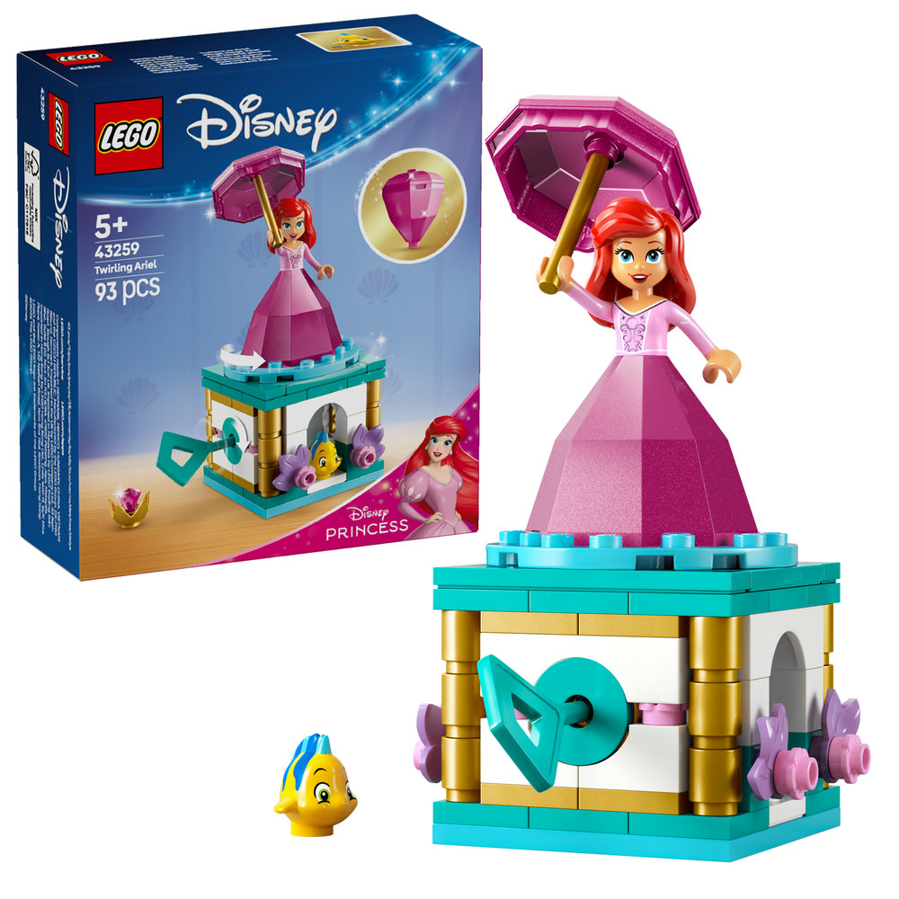 LEGO Disney Princess Twirling Ariel Building Kit and Fantasy Toy Model 43259