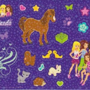 LEGO Friends Purple Hologram Glitter Sticker Sheet (22x Stickers) 5000685