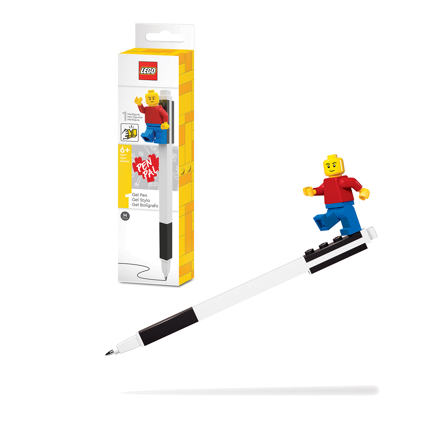 LEGO Iconic Writing Instrument Pen Pal - Gel Pen with Minifigure - Black - 2.0