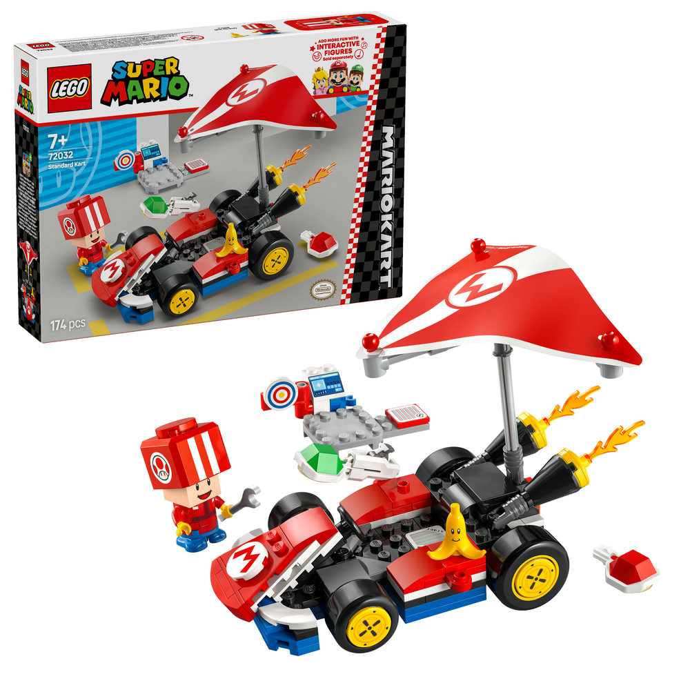 LEGO Super Mario: Mario Kart – Standard Kart, Car Toy Playset 72032