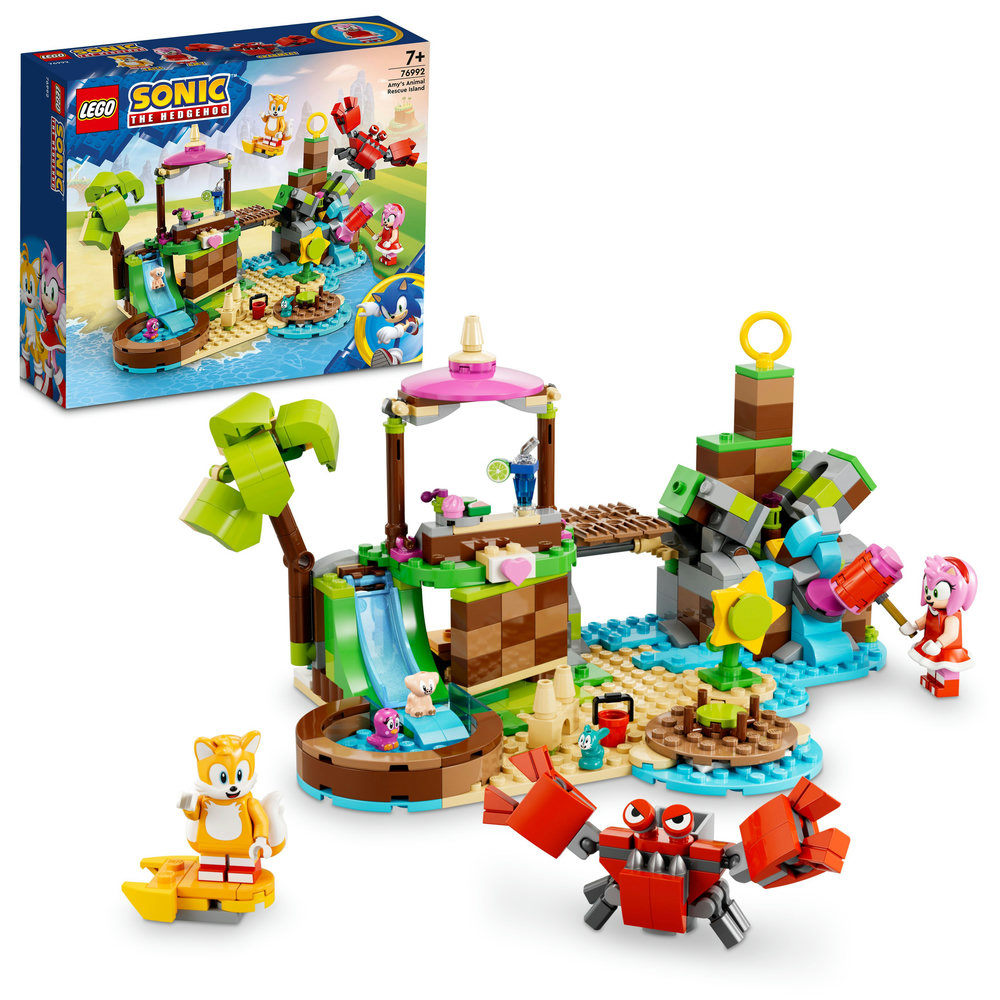 LEGO Sonic the Hedgehog Amy’s Animal Rescue Island 76992 Building Toy Set (388 Pieces)