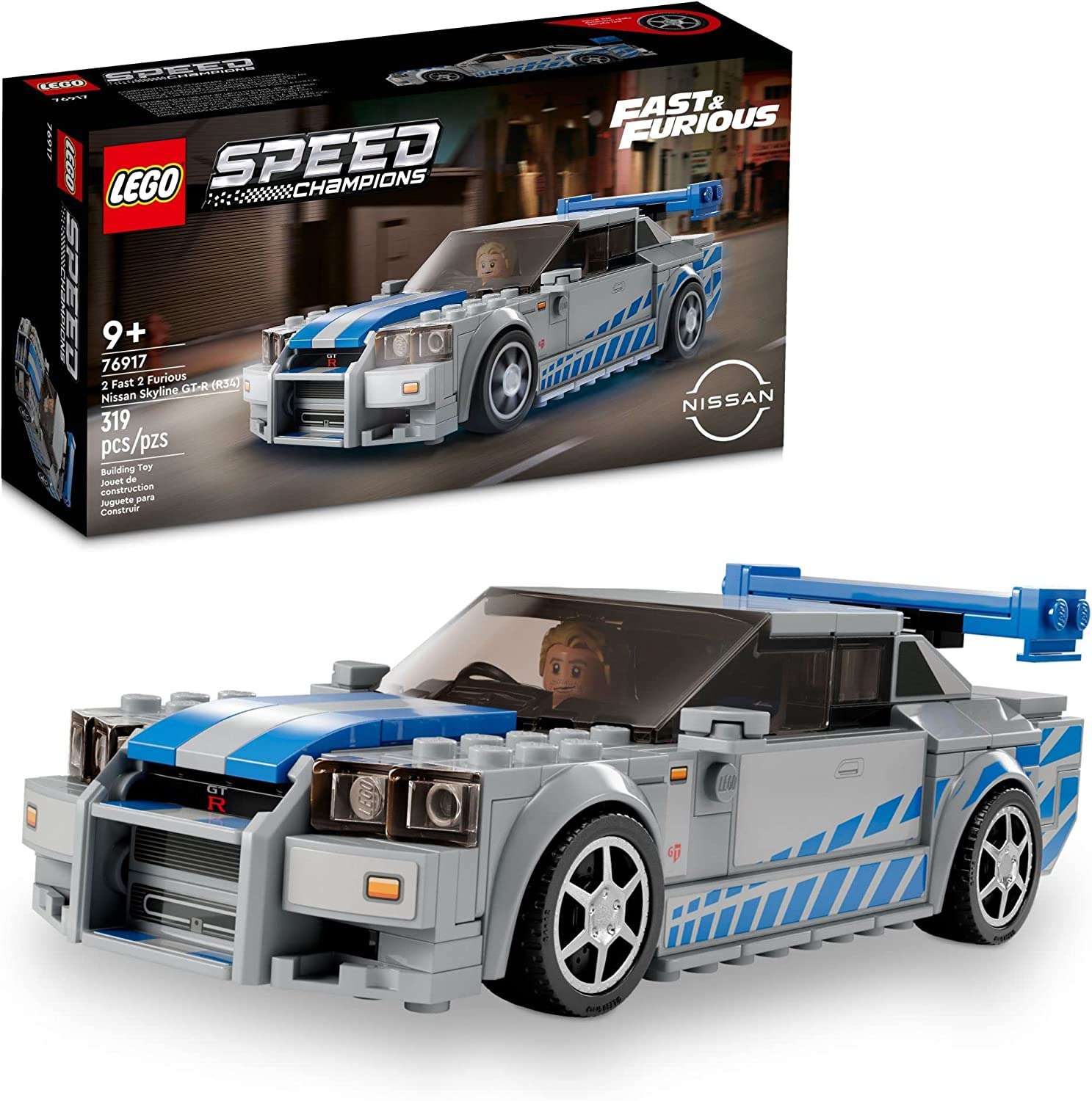 LEGO Speed Champions 2 Fast 2 Furious Nissan Skyline GT-R (R34) Set 76917