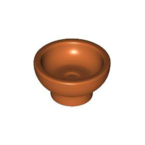 LEGO Accessory City Dark Orange Bowl Minifigure Utensil