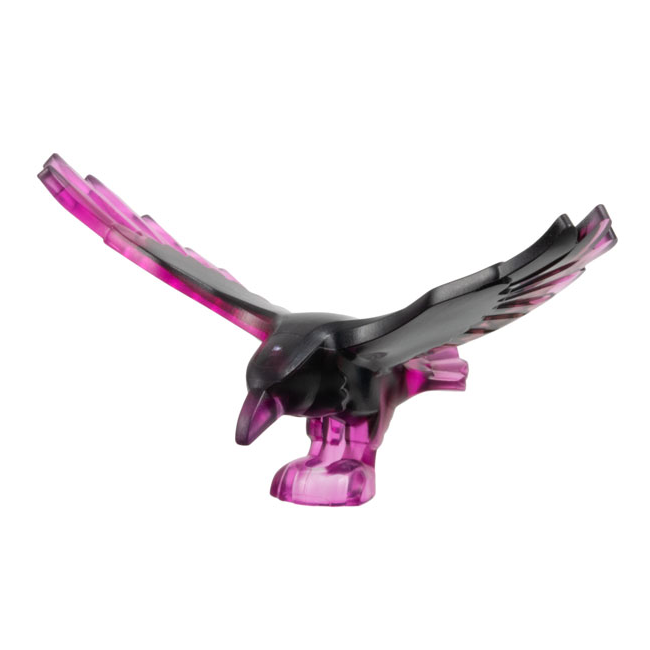LEGO Animal City Trans–Dark Pink Raven Bird with Marbled Black Pattern Minifigure