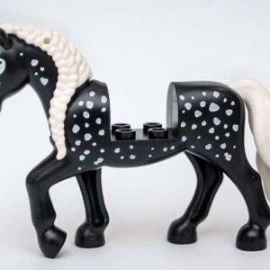 LEGO Animal Friends Black Horse with White Spots Minifigure