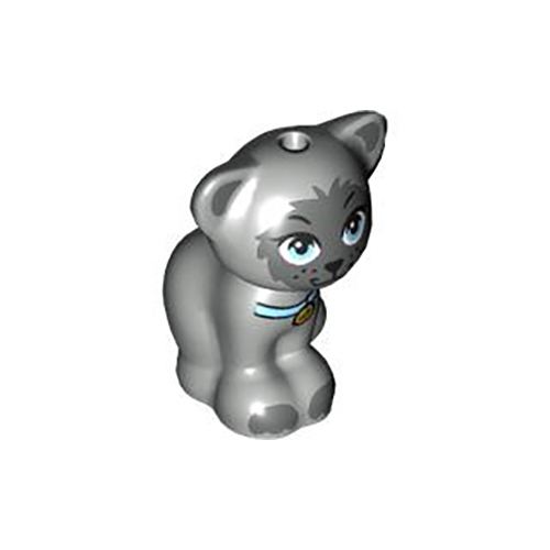 LEGO Animal Friends Light Bluish Grey Cat Patches Pattern (Gertrude)