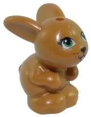 LEGO Animal Medium Nougat Friends Detailed Sitting Rabbit Minifigure