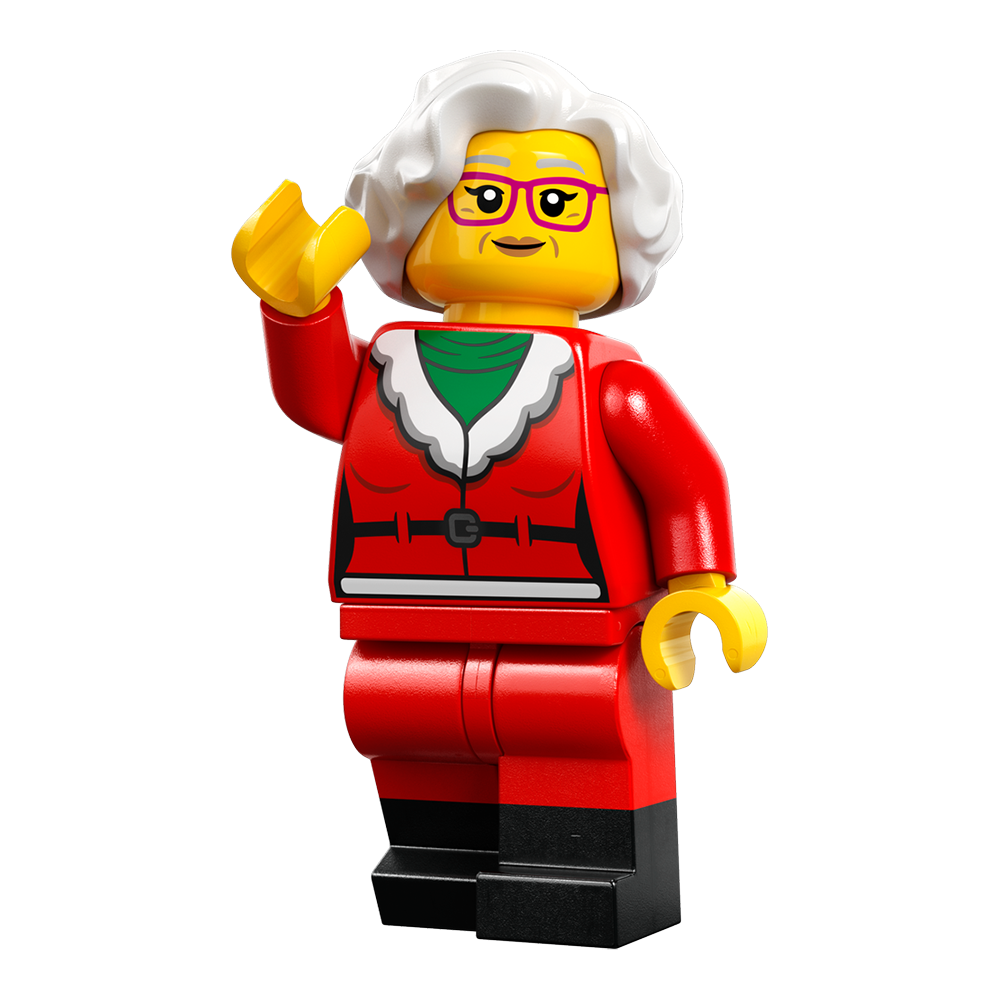 LEGO City Mrs Claus Minifigure with Black Boots and Red Glasses from 60381