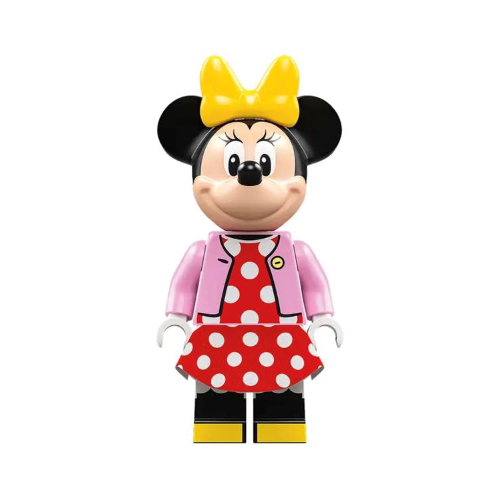 LEGO Disney Minnie Mouse Pink Jacket Yellow Bow Minifigure from 43212