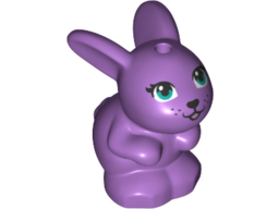 LEGO Friends Baby Bunny Rabbit Sitting Animal Minifigure (Medium Lavender)