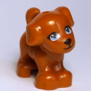 LEGO Friends Baby Puppy Dog Standing Animal Minifigure (Dark Orange)