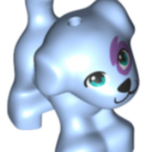 LEGO Friends Baby Puppy Dog Standing Animal Minifigure (Bright Light Blue)