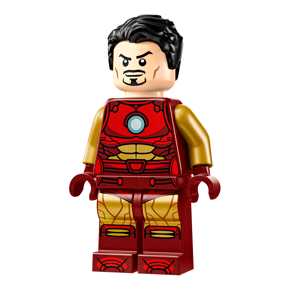 LEGO Marvel Super Heroes Iron Man Red and Gold Armour with Hair Minifigure from 76287