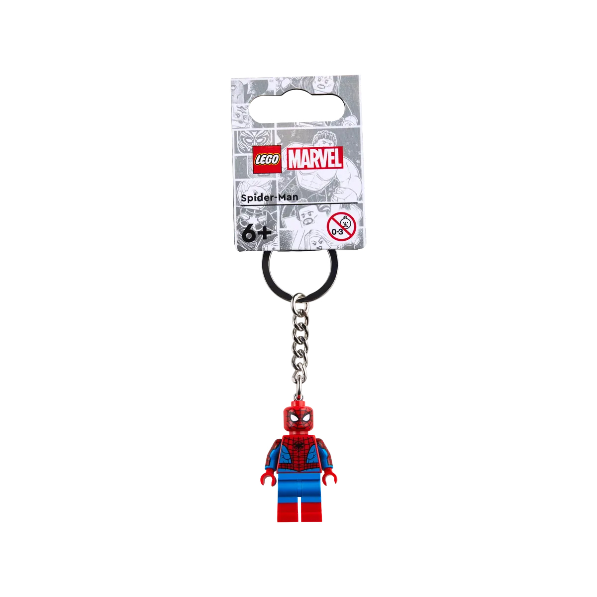 LEGO Marvel Super Heroes Spider-Man Minifigure with Printed Arms Key Chain / Keyring 854290