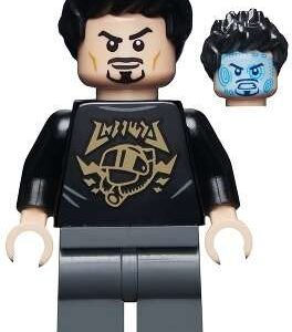 LEGO Marvel Super Heroes Tony Stark Black Jumper Minifigure from 76194