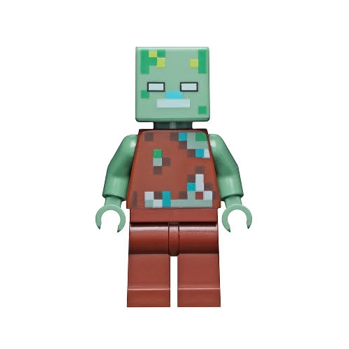 LEGO Minecraft Minifigure Drowned Zombie from 21247