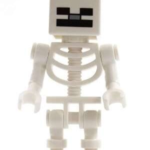 LEGO Minecraft Skeleton Cube Head Minifigure From 21118