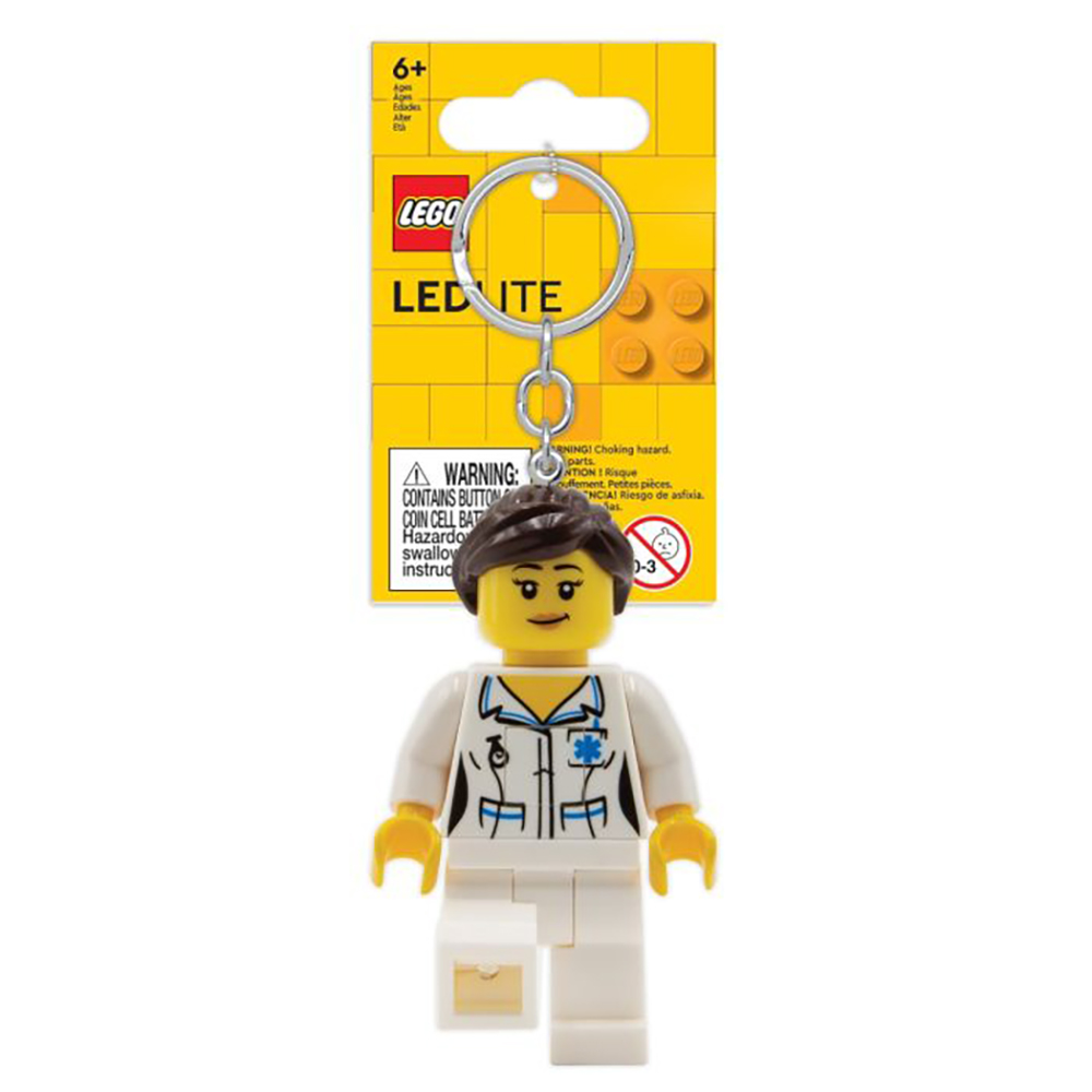 LEGO Nurse Minifigure Iconic Key Light (Keyring / Keychain)