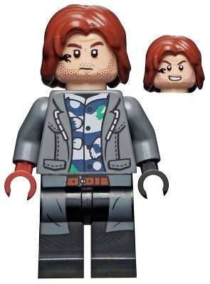 LEGO Jurassic World Rainn Delacourt Dark Blue + White Shirt Minifigure from 76945