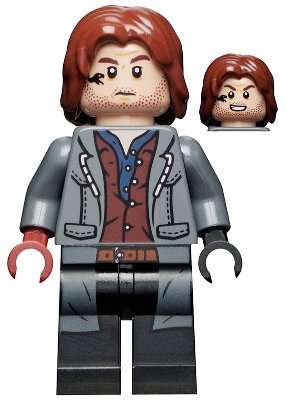LEGO Jurassic World Rainn Delacourt Dark Blue Shirt Minifigure from 76946
