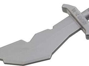 LEGO Minifigure Accessory Flat Silver Weapon Sword, Scimitar with Nicks