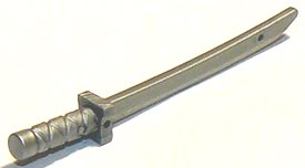 LEGO Minifigure Flat Silver Weapon Sword, Shamshir/Katana