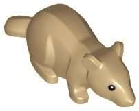 LEGO City Dark Tan Rodent (Rat/Mouse) Animal Minifigure Accessory