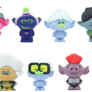 Dreamworks TROLLS WORLS TOUR Complete Set of 7x 4cm Puzzle Palz Erasers